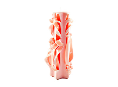 Sculptured Candle Pink Large