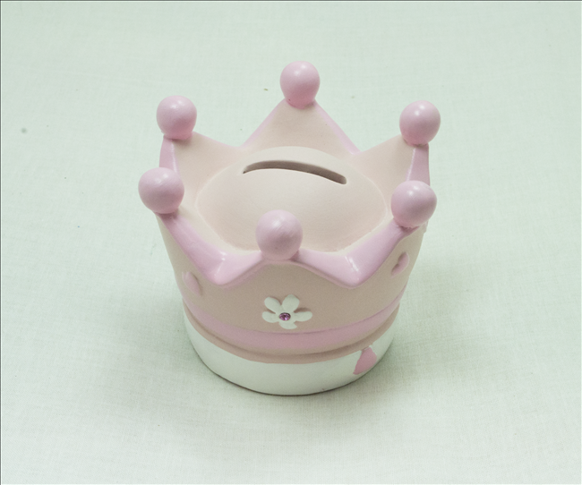 pink crown moneybox
